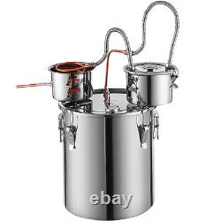 3 Pots 13.2Gal Stainless Steel Water Alcohol Distiller Home Brewing Kit+Pump