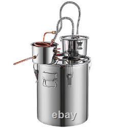 9.6gal Alcohol Distiller Stainless Steel Distillery Kit Copper Tube Home Brewing