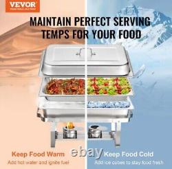 Chafing Dish Buffet Set 8QT Food Warmer Chafer Complete Set (6- Pack)