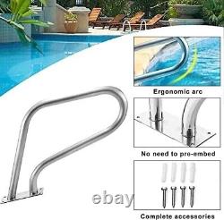SET of 2 VEVOR Pool Handrails 30 x 22 3-Bend 304 Stainless Steel with Hardware