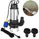 Vevor 1.5hp Submersible Sewage Pump Sub Pump With32.8 Ft Cable Cast Iron Impeller