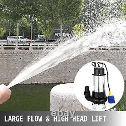 VEVOR 1.5HP Submersible Sewage Pump Sub Pump with32.8 ft Cable Cast Iron Impeller