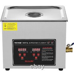 VEVOR 10L Ultrasonic Cleaner with Timer Heating Machine Digital Sonic Cleaner