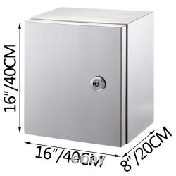 VEVOR 12'' 16'' 20 24'' Stainless Steel Electrical Enclosure Junction Box