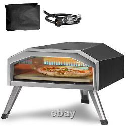 VEVOR 13 Outdoor Pizza Oven Portable Gas Pizza Oven Stainless Steel Foldable