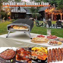 VEVOR 13 Outdoor Pizza Oven Portable Gas Pizza Oven Stainless Steel Foldable