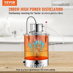 VEVOR 13Gal Water Alcohol Distiller Electric Heating Alcohol Still Home Brew