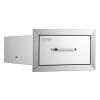 Vevor 14x8.5 Inch Outdoor Kitchen Drawers Stainless Steel, Flush Mount Double Dr