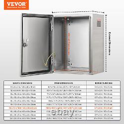 VEVOR 16 x 12 x 10 Stainless Steel Electrical Enclosure IP66 Wall Mount Box