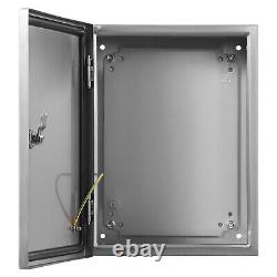 VEVOR 16 x 12 x 10 Stainless Steel Electrical Enclosure IP66 Wall Mount Box