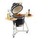 Vevor 18 Ceramic Barbecue Grill Smoker Portable Round Outdoor Grill For Patio