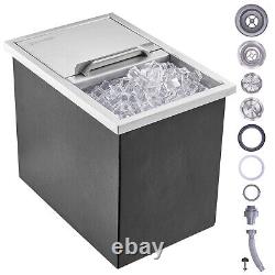 VEVOR 18x12x14.5 Drop in Ice Chest Ice Cooler Ice Bin Stainless Steel withCover