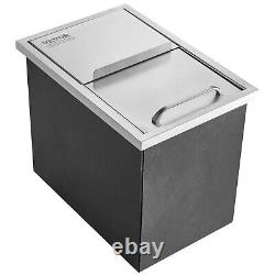 VEVOR 18x12x14.5 Drop in Ice Chest Ice Cooler Ice Bin Stainless Steel withCover