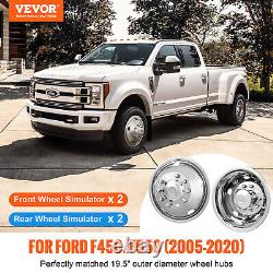 VEVOR 19.5 Wheel Simulators Cover Stainless Steel 2005-2020 Ford F450/F550 4 pc