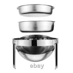 VEVOR 2 Pack Catering Stainless Steel Chafer Chafing Dish Sets 6Qt Round Buffet
