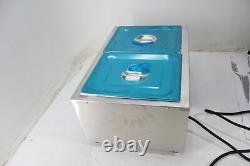 VEVOR 2 Pan Food Warmer 2 x 12QT Electric Steam Table 1500W Stainless Steel