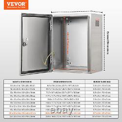 VEVOR 20 x 16 x 8 Stainless Steel Electrical Enclosure IP66 Wall Mount Box
