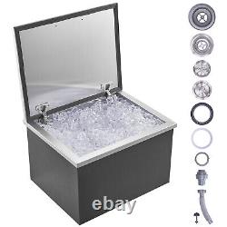 VEVOR 20x16x13 Drop in Ice Chest Ice Cooler Ice Bin Stainless Steel withCover