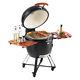 Vevor 24 Ceramic Barbecue Grill Smoker Portable Round Outdoor Grill For Patio