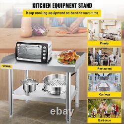 VEVOR 2428inch Stainless Steel Table Restaurant Equipment Stand Grill Table