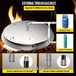 VEVOR 25 Diameter Stainless Steel Burner Pan with Burner Ring Kit Fire Pit Kit