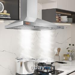 VEVOR 30 Wall Mount Range Hood Ductless Kitchen Vent Stainless Steel 3 Speed