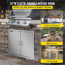 VEVOR 31 x 31 BBQ Access Island Double Door Outdoor Kitchen Stainless Steel