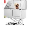 Vevor 34-62'' Pet Dog Grooming Bath Tub Dog Cat Wash Shower Kit Stainless Steel
