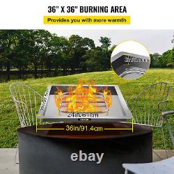 VEVOR 36 x 36 Stainless Steel Burner Pan with Burner Ring Kit Fire Pit Kit