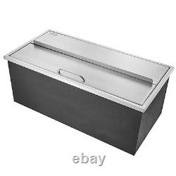 VEVOR 36x18x14 Drop in Ice Chest Ice Cooler Ice Bin Stainless Steel withCover