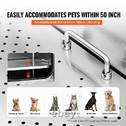 VEVOR 50 Pet Dog Grooming Bath Tub Stainless Steel Wash Station with Stairs Right