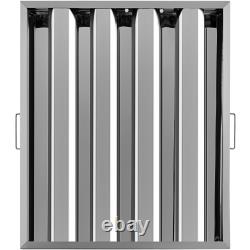 VEVOR 6Pcs 16/20/25Commercial Hood Grease Exhaust Filter Baffle Stainless Steel