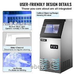 VEVOR 90Lbs/24H Commercial Ice Maker Undercounter Freestand Ice Cube Machine