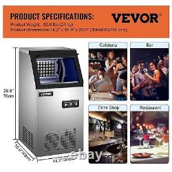 VEVOR 90Lbs/24H Commercial Ice Maker Undercounter Freestand Ice Cube Machine