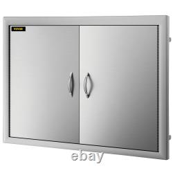 VEVOR BBQ Access Door 28W X 19H Inch, Double BBQ Door Stainless Steel, Outdoor K