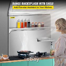 VEVOR Backsplash Stainless Steel Kitchen Range Hood Wall Tile Shield 36 x 29.5