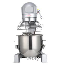 VEVOR Commercial Mixer Electric Food Mixer 3-Speed Stainless Steel 10/15/20/30L