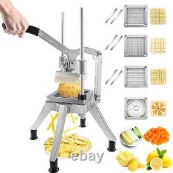VEVOR Commercial Vegetable Chopper with 4 Replacement Blades, Stainless Steel Fren