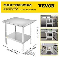 VEVOR Commercial Worktable Workstation Folding Commercial