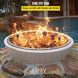 VEVOR Drop in Fire Pit Pan Gas Burner Pan 25 Round Fireplace Stainless Steel