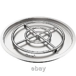 VEVOR Drop in Fire Pit Pan Gas Burner Pan 25 Round Fireplace Stainless Steel