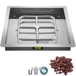 VEVOR Drop in Fire Pit Pan Gas Fire Pan Multi-size Fire Pit Pan Stainless Steel