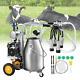 Vevor Electric Cow Milking Machine Milking Equipment 25l 304 Stainless Steel