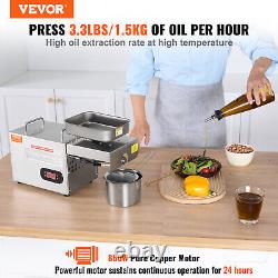 VEVOR Electric Oil Press Machine 850W Stainless Steel Oil Extractor Sesame Seeds