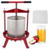 Vevor Fruit Wine Press Manual Press For Wine Making 1.3-4.8gal Stainless/wooden