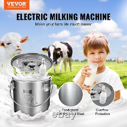 VEVOR Goat Milking Machine Goat Milker 12 L 304 Stainless Steel Bucket for Cows