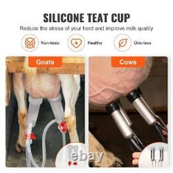 VEVOR Goat Milking Machine Goat Milker 6 L 304 Stainless Steel Bucket for Cows