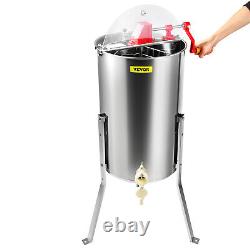 VEVOR Manual Honey Extractor Beekeeping Equipment 2/4 Frames Stainless Steel