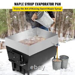 VEVOR Maple Syrup Boiling Pan 18x24x6 Stainless Steel Sap Evaporator Tig 18ga