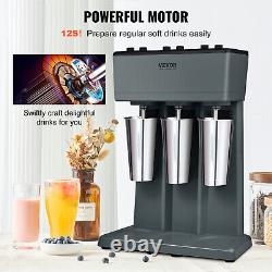 VEVOR Milkshake Maker Mixer Machine Triple Head Stainless Steel Drink Blender